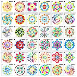 36 Pack Mandala Dot Painting Templates Stencils Perfect for DIY Rock Painting Art Projects (3.6x3.6 inch)