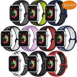 Bravely klimbing Compatible with Apple Watch Band 44mm 42mm 40mm 38mm, Soft Silicone iWatch Bands Replacement Sport Bands for iWatch Series 5 4 3 2 1 for Men and Women S/M M/L