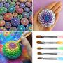 32PCS Mandala Dotting Tools Set with a Blue Zipper Waterproof Storage Bag for Painting Rocks