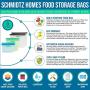 Schmidtz Homes Silicone Food Storage Bag (6) Reusable Slidelock Bags (3 Sizes) Eco-Friendly Leakproof Freezer and Microwave Safe BPA free FDA LFGB ROHS and MSDS Approved Safe Food Container