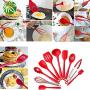 Duolvqi 10Pcs Non-Stick Kitchenware Silicone Heat Resistant Kitchen Cooking Utensils Baking Tool Cooking Tool Sets,Black