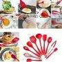 Duolvqi 10Pcs Non-Stick Kitchenware Silicone Heat Resistant Kitchen Cooking Utensils Baking Tool Cooking Tool Sets,Black