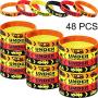 48 Pieces Construction Zone Party Favors Rubber Bracelets for Kids Construction Birthday Party and Construction Themed Supplies, Construction Themed Silicone Wristbands