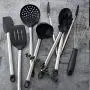 Kitchen Utensils,silicone Spatula Set Stainless Steel Kitchen Utensils Silicone Kitchenware Shovel Scoop Kit-eight Piece Set 35.5cm(13.9inch)