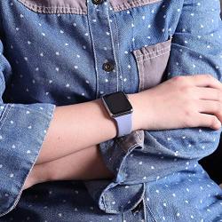 YANCH Compatible with for Apple Watch Band 38mm 42mm 40mm 44mm, Soft Silicone Sport Band Replacement Wrist Strap Compatible with for iWatch Series 4/3/2/1, Nike+,Sport,Edition
