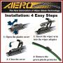 AERO 18&quot + 15&quot OEM Quality All Season Beam Windshield Wiper Blades (Set of 2)