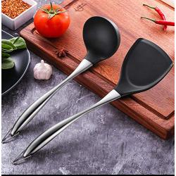 FOREVER-YOU 304 Stainless Steel Spatula stir-Fry Silicone Spoon Non-Stick Pot kitchenware Household