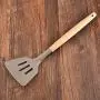 Bpretty Wood Handle Silicone kitchenware Wooden Handle Leakage Shovel Health and Beauty Personal Care Products Color:Random