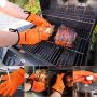 Eastking BBQ Gloves/BBQ Claws/Grill Mat/Meat Thermometer and Silicone Brush Superior Value Premium Set (5pcs Set) - Heat Resistant/Non-Slip/Safe/Cooking/Grilling Silicone Gloves for Indoor & Outdoor