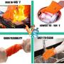 Silicone BBQ Gloves Waterproof Oven Mitts -Heat Resistant Grilling Accessories & Home Kitchen Tools for Cooking, Baking,Barbecue,Potholder (Orange)