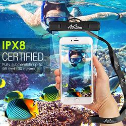 MoKo Waterproof Phone Pouch [2 Pack], Underwater Clear Phone Case Dry Bag with Lanyard Compatible with iPhone 11/11 Pro Max, X/Xs/Xr/Xs Max, 8/7/6 Plus, Samsung S10/S9/S8 Plus, S10e, A10E, Note 10/9/8