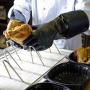 RAPICCA BBQ Gloves -Smoker, Grill, Cooking Barbecue Gloves, for Handling Heat Food Right on Your Fryer, Grill or Oven. Waterproof, Heat Resistant, Fireproof, Oil Resistant Neoprene Coating （14-Inch ）