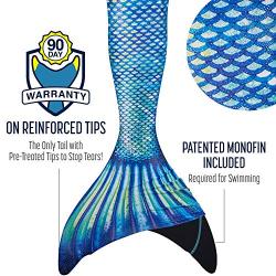 Fin Fun Mermaid Tails for Swimming with Monofin - Kids and Adult Sizes - Limited Edition