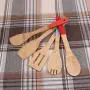 Cooking Tool Sets - 5pcs Exquisite Natural Bamboo Cutlery Set Wood Spoon Shovel Color Paint Handle Utensils - Cooking Sets Tool Cooking Tool Sets Kitchen Silicon Utensil Cutlery Wood Bamboo Spoo
