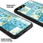 iPhone 6s 6 Case, Blue Flower Shock-Absorption TPU Rubber Bumper iPhone 6s 6 Case, Ultra Thin Slim Protective Cover for iPhone 6s 6-Black