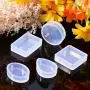 TecUnite 15 Pieces Resin Molds Silicone Pendant Mould for Jewellery DIY and 100 Pieces Eye Screw