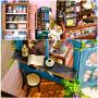 CUTEBEE Dollhouse Miniature with Furniture, DIY Dollhouse Kit Plus Dust Proof and Music Movement, 1:24 Scale Creative Room Idea