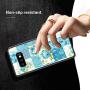 Samsung Galaxy S10e Case, Blue Flower Shock-Absorption TPU Rubber Bumper Samsung Galaxy S10e Case, Ultra Thin Slim Protective Cover for Samsung Galaxy S10e-Black