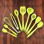 UnitedCAheart Non-Stick Shovel Colander Spoon Egg Beater Kitchenware Set Silicone Kitchenware Set 10 Kitchen Tools