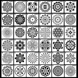 36 Pack Mandala Dot Painting Templates Stencils Perfect for DIY Rock Painting Art Projects (3.6x3.6 inch)