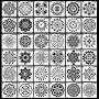 36 Pack Mandala Dot Painting Templates Stencils Perfect for DIY Rock Painting Art Projects (3.6x3.6 inch)