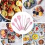 firlar 6pcs Silicone Baking Utensils Set, Pink Silicone Egg Beater Spoon Clip Spatula Oil Brush Kitchenware Hand Whisk Mixer Cookware Set
