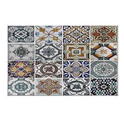 YOLIYANA Modern Durable Door Mat,Antique Style Classic Tiles Pattern Folkart Kitchenware Home Design Art for Home Office,15.7" W x 23.6" L