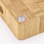 Small End Grain Bamboo Cutting Board | Professional, Antibacterial Butcher Block | Non-Slip Rubber Feet by Top Notch Kitchenware