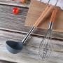 LDGR Pancake Spatula Wooden Handle with 9 Sets of Silicone Handles Cooking Spoon Shovel Kitchenware Set (Size : 9 Piece)