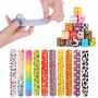 Toyssa 100 PCS Slap Bracelets Party Favors with Colorful Hearts Emoji Animal Print Design Retro Slap Bands for Kids Adults Birthday Classroom Gifts (100PCS)