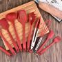 Hylotele 10Pcs Cooking Kit Silicone Nonstick Cooking Baking Kitchenware Utensil Set