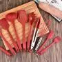 Hylotele 10Pcs Cooking Kit Silicone Nonstick Cooking Baking Kitchenware Utensil Set