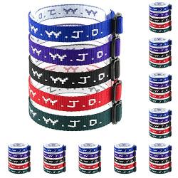 100 WWJD Bracelets - What Would Jesus Do Woven Wristbands Per Pack - Religious Christian WWJD Bracelet for fundraisers Red, Green, Blue, Black and Purple Colors Perfect for Men Women Boys and Girls