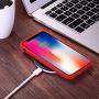 JASBON Case for iPhone X iPhone Xs Case, Liquid Silicone Case with Free Screen Protector Gel Rubber Shockproof Cover Full Protective Case for Apple iPhone Xs/X-Red