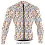 Cycling Jersey Long Sleeves Men,Vintage Kitchenware Pot Mug Spoon Jar Utensil Pa