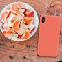 SURPHY Silicone iPhone Xs MAX Case, Slim Soft Liquid Silicone Rubber Full Body Protection Phone Case Cover with Microfiber Lining for iPhone Xs MAX Case 6.5", Nectarine