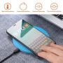 Fast Wireless Charger, Qi Certified, 3 Types Charging Mode, Ultra Slim 0.2 inches, 7.5W Compatible iPhone Xs Max /8 /X /8 Plus/XR/XS, 10W Compatible Samsung Galaxy S8 S9, 5W All Phones (Blue)